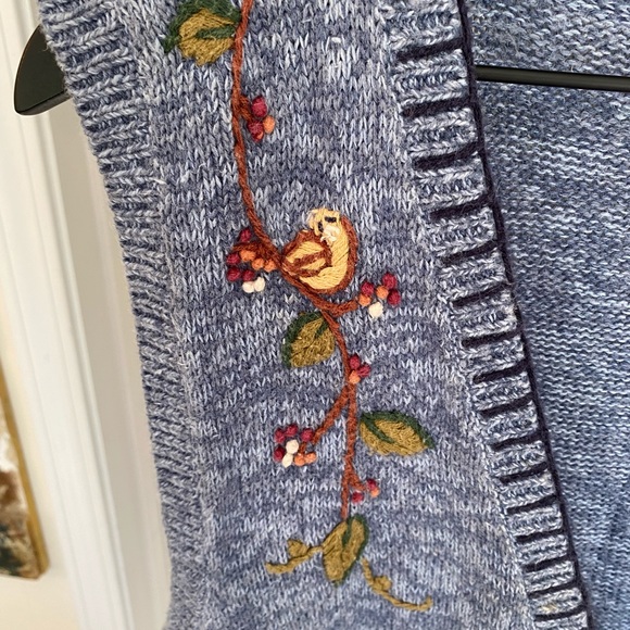 Vintage Capacity Bird Birdhouse Sweater Vest XL - Picture 6 of 8